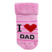 Novorodenecké ponožky- Dad, ružové