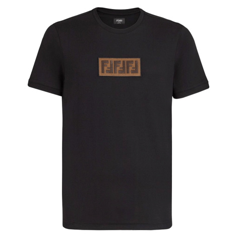 FENDI Embroidered Logo Black tričko