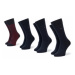 TOMMY HILFIGER Súprava 4 párov vysokých ponožiek unisex Tommy Original 492001001 Tmavomodrá
