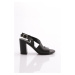 DGN 17-04 Women's Heeled Sandals Black