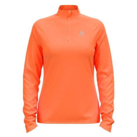 Odlo MIDLAYER 1/2 ZIP CARVE LIGHT Dámska funkčná mikina, oranžová, veľkosť