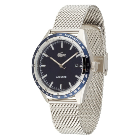 LACOSTE Analógové hodinky 'Everett'  námornícka modrá / tmavomodrá / strieborná
