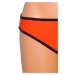 Dámske plavky dvojdielne sexi bikiny TRIANGLE zdobené čiernymi lemami oranžové - - OEM a černá