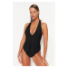 Trendyol Black Deep-Chocolate Regular Leg Swimsuit