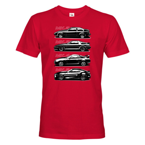 Pánské tričko s potiskem Toyota Supra History -  tričko pre milovníkov aut