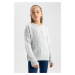 DEFACTO Girl's Crew Neck Knitwear Sweater