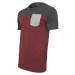 3-Tone Pocket T-Shirt Burgundy/Cha/Grey