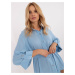 SVETLOMODRÁ OVERSIZE KOŠEĽA S GOLIEROM LK-KS-509698.79-BLUE