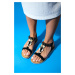 LuviShoes THEY Black Women's Sandals