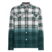 Tommy Jeans Košeľa - TJM DIP DYE CHECK OVERSHIRT zelená