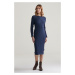 ŠATY GANT MINI CABLE KNIT DRESS EVENING BLUE