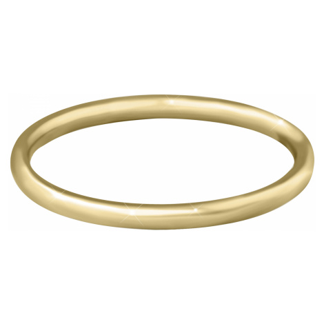 Troli Pozlátený minimalistický prsteň z ocele Gold 49 mm