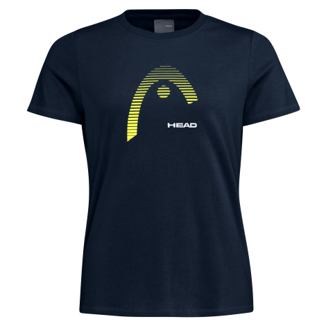 Dámské tričko Head Club Lara T-Shirt Women Dark Blue/Yellow M