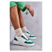 Dámska nízka športová obuv na platforme bielej a zelenej Kyllie