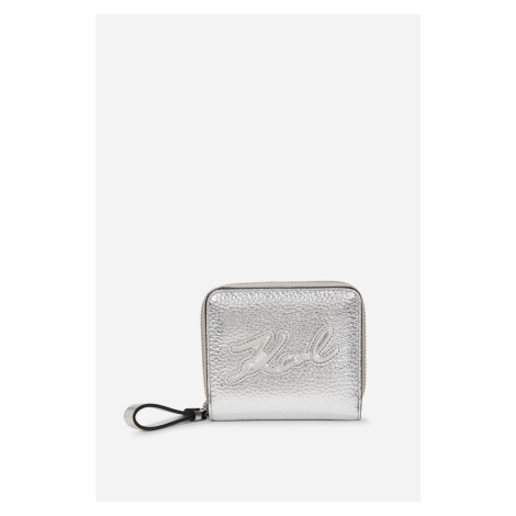 Peňaženka Karl Lagerfeld K/Skuare Md Bfld Wllt Grainy Silver
