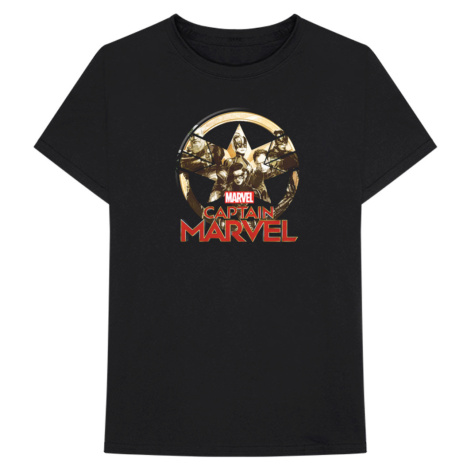 Marvel tričko Captain Marvel Star Logo Čierna