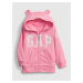 GAP ružové detská mikina Logo hoodie - 12-18M