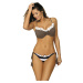 HNEDÉ BIKINY S PRUHOVANÝM SPODKOM ANDREA DARK TAUPE M-447 (8)