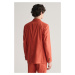 SAKO GANT SLIM COTTON LINEN SUIT BLAZER IRON RED