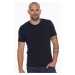 T8569 DEWBERRY BICYCLE COLLAR MEN'S T-SHIRT-LIGHT NAVY BLUE