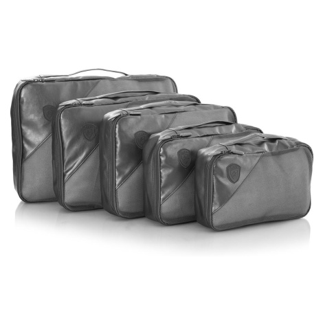 Heys Metallic Packing Cube 5pc Charcoal