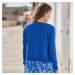 Blancheporte Krátky sveter s gombíkmi modrá