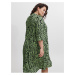 Zelené dámske vzorované košeľové šaty Fransa