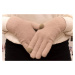Dámske béžové zateplené rukavice BERTY