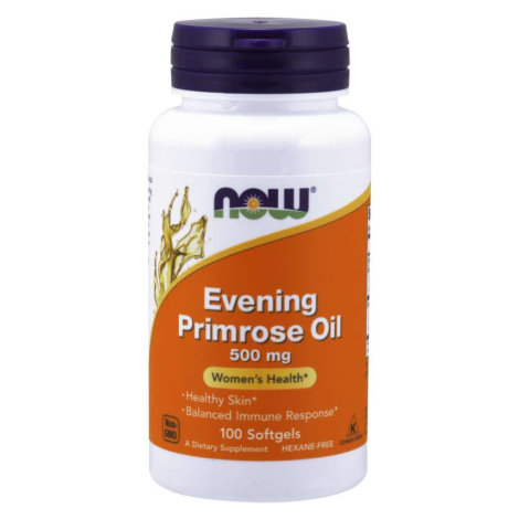 NOW® Foods NOW Evening Primrose Oil (Pupálkový olej), 500 mg, 100 sofgel kapsúl