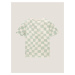 Zeleno-krémové chlapčenské kockované tričko Tom Tailor