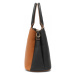 Miss Lulu moderná elegantná dámska kabelka z PU kože - čierno hnedá