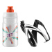 Fľaša na bicykel ELITE KIT CEO black glossy + bottle JET 350 ml clear orange logo