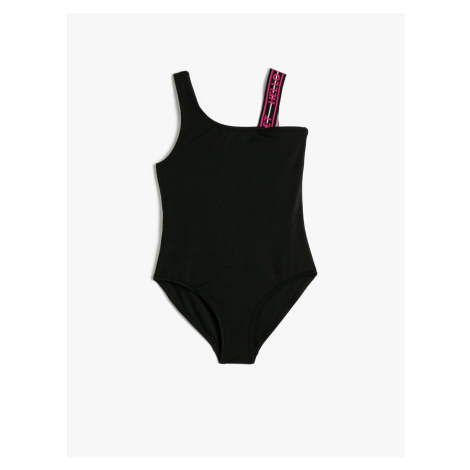 Koton Swimsuit One Shoulder Strap Detailed
