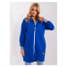 Cobalt blue zip-up sweatshirt with insulation