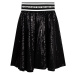 Dievčenská sukňa Dkny čierna farba, mini, áčkový strih
