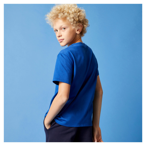 Detské bavlnené tričko unisex modré DOMYOS