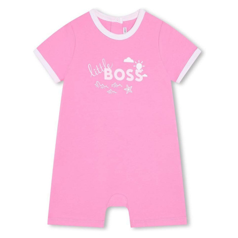 Detské dupačky BOSS ružová farba Hugo Boss