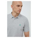 Bavlnené polo tričko United Colors of Benetton šedá farba, jednofarebné