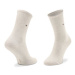 Tommy Hilfiger Súprava 2 párov vysokých dámskych ponožiek 100001494 Béžová