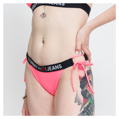 Plavky TOMMY JEANS Cheeky Strink Side Tie Bikini - Slip Neon Pink L Tommy Hilfiger