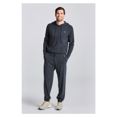 TEPLÁKY GANT D1. KNITTED SWEATPANTS ANTRACIT MELANGE