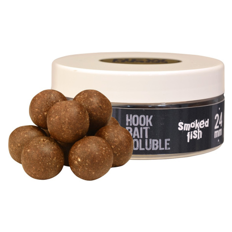 The one rozpustné boilies hook bait soluble black smoked fish 150 g - 24 mm