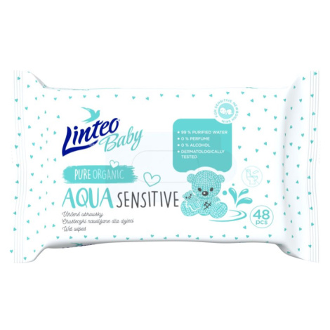 Linteo Baby Aqua Sensitive detské jemné vlhčené obrúsky