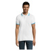 SOĽS Pasadena Pánske polo triko SL00577 White / Aqua