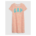 Ružové dievčenské šaty s logom GAP