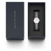 Hodinky Daniel Wellington Petite 24 Pressed Sterling dámske, strieborná farba