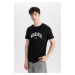 DEFACTO Slim Fit Crew Neck Printed Short Sleeve T-Shirt