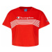 Champion Tričko Script Logo Stripe 113098 Červená Custom Fit