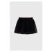 Dievčenská sukňa Sisley čierna farba, mini, áčkový strih