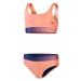 Speedo contrast band 2 piece girl soft coral/miami lilac